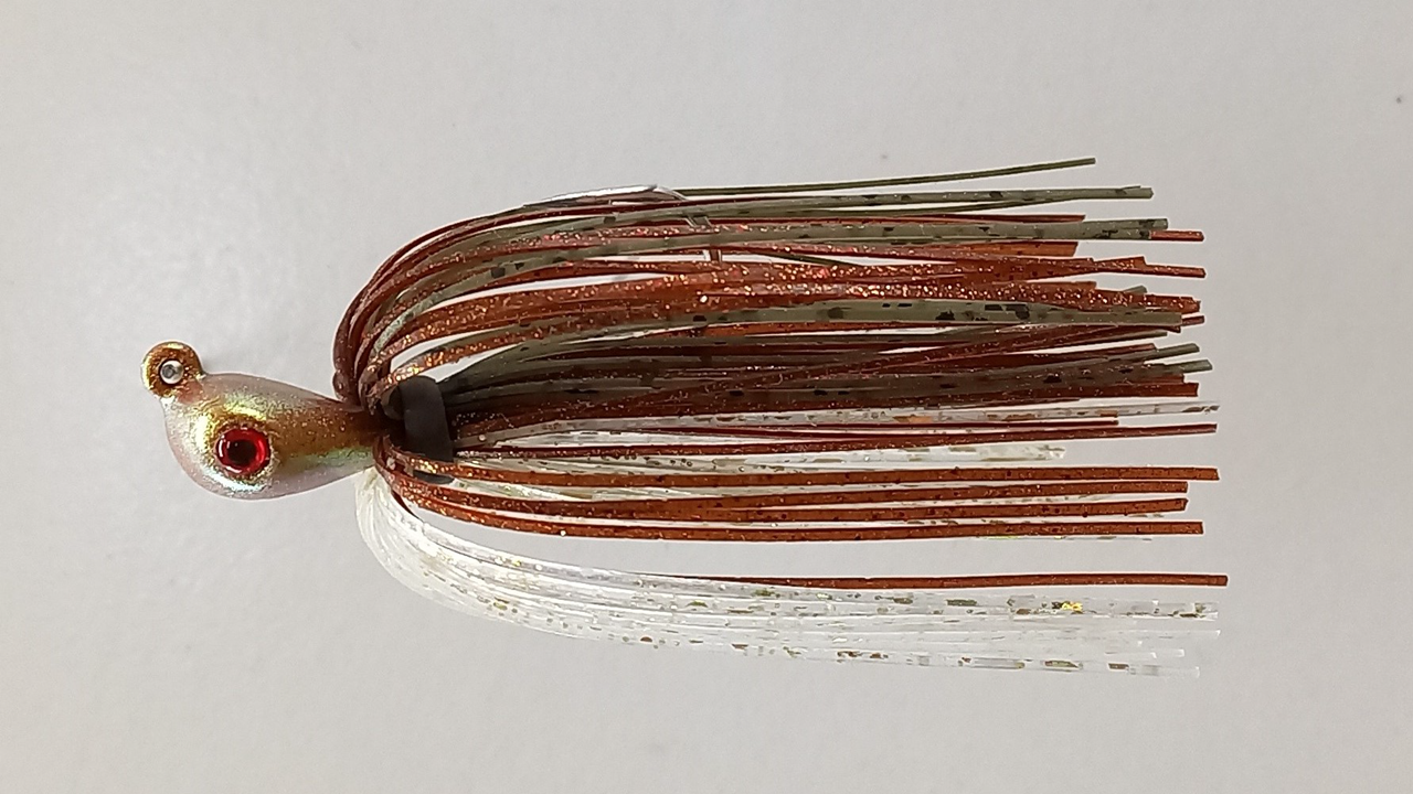 Brown Red Golden Glitter Skirted Jig – Aussie Native Lures